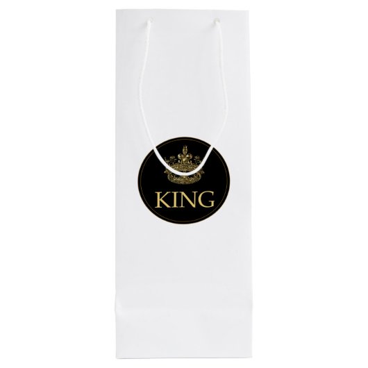 Königsemblem Geschenktüte Für Weinflaschen (Rückseite)