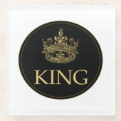 Königsemblem Glasuntersetzer (Vorderseite)
