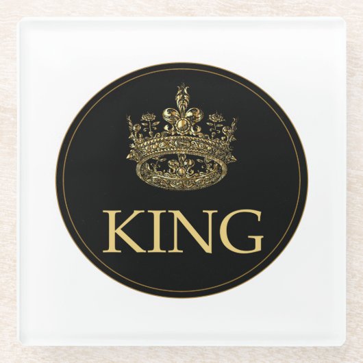 Königsemblem Glasuntersetzer (Vorderseite)