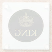 Königsemblem Glasuntersetzer (Rückseite)