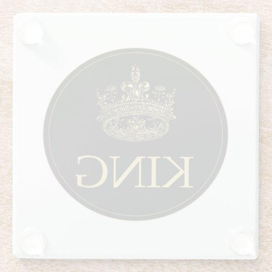 Königsemblem Glasuntersetzer (Rückseite)