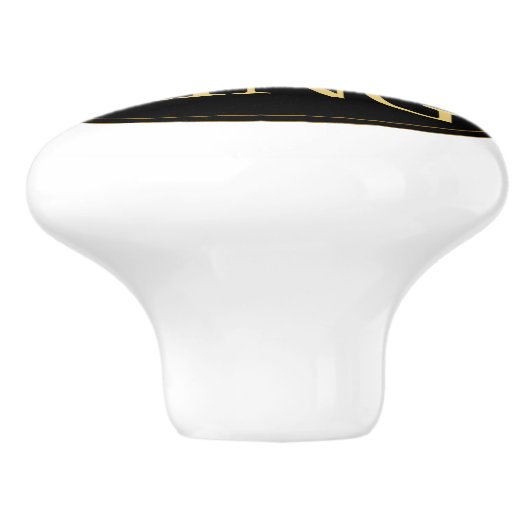 Königsemblem Keramikknauf (Seitenansicht)