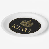 Königsemblem Pappteller (Schrägansicht)