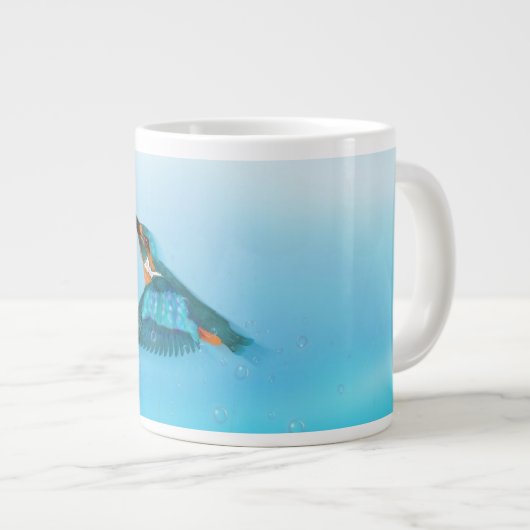 Königsfisch Bird Jumbo-Tasse (Vorderseite Rechts)