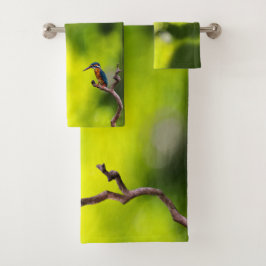 Königsfische an Zweigen Badhandtuch Set