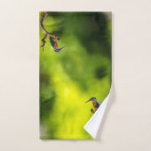 Königsfische an Zweigen Badhandtuch Set (Handtuch)