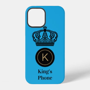 Königshandy Blau Hintergrund Personalisiertes Mono iPhone 12 Hülle