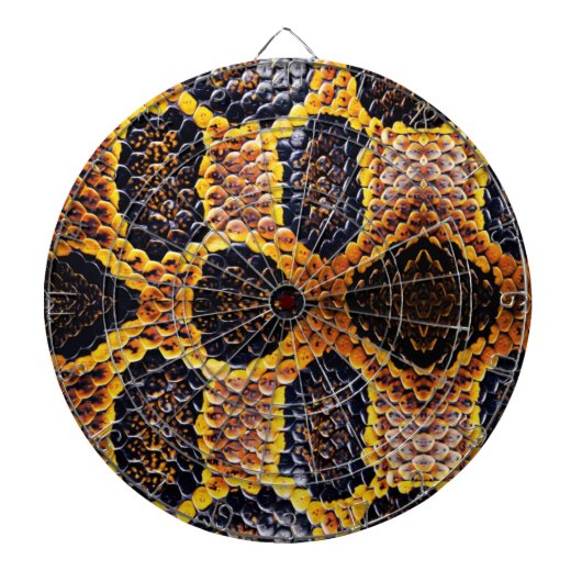 Königskobra-Schlangenhaut Dartscheibe (vorne)