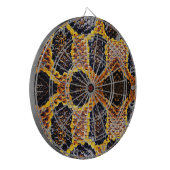 Königskobra-Schlangenhaut Dartscheibe (Vorderseite Links)