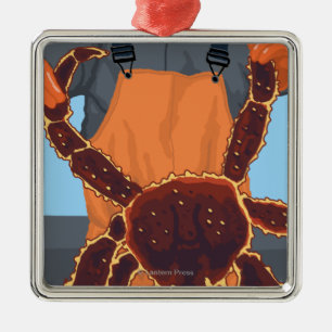 Königskrabbe-Fischer - Pike-Platz-Markt, Seattle Ornament Aus Metall