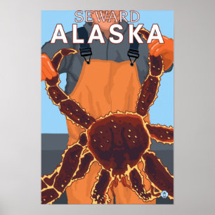 Königskrabbe-Fischer - Seward, Alaska Poster