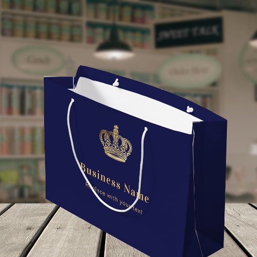 Königskrone aus blauem Gold Große Geschenktüte