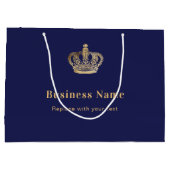 Königskrone aus blauem Gold Große Geschenktüte (Rückseite)