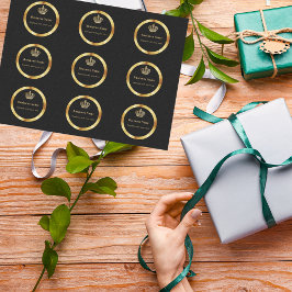 Königskrone aus schwarzem Gold Seidenpapier