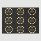 Königskrone aus schwarzem Gold Seidenpapier (Vorderseite)