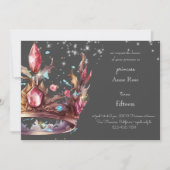 Königskrone Princess zum Geburtstag Einladung (Vorderseite)