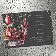 Königskrone Princess zum Geburtstag Einladung