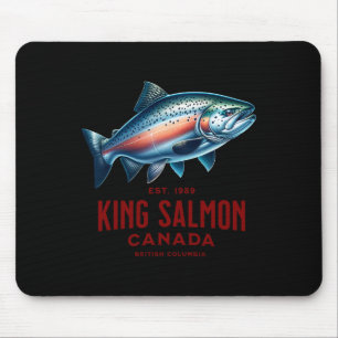Königslachs-Flussfischen in British Columbia Kanad Mousepad