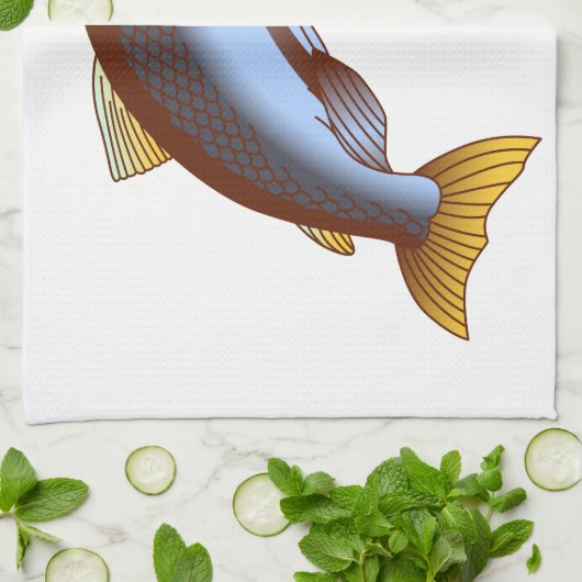 Königslachs Geschirrtuch (Gefaltet)