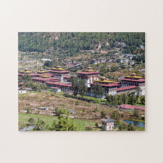 Königspalast in Thimphu - Bhutan, Asien Puzzle (Horizontal)