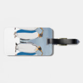 Königspinguin-Paar beim Küssen  Gepäckanhänger (Rückseite horizontal)