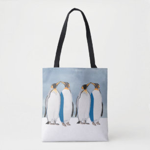 Königspinguin-Paar beim Küssen Tasche