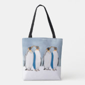 Königspinguin-Paar beim Küssen  Tasche (Rückseite)