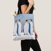 Königspinguin-Paar beim Küssen  Tasche (Von Nahem)