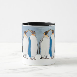 Königspinguin-Paar beim Küssen Tasse