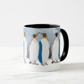Königspinguin-Paar beim Küssen Tasse (VorderseiteRechts)