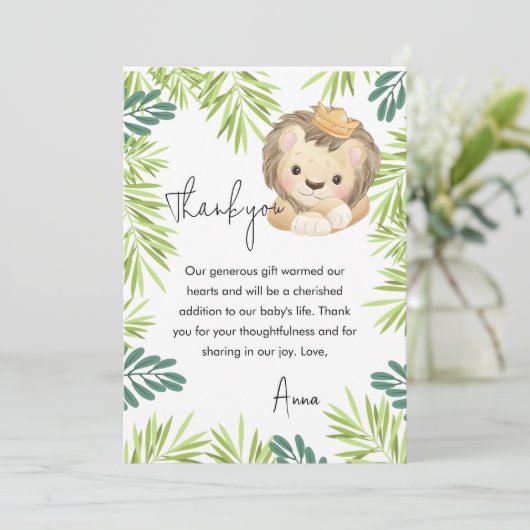 Königssafari Dankeskarte (Stehend Vorderseite)