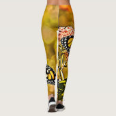 Königsschmetterlings-Gartenkunst Leggings (Rückseite)