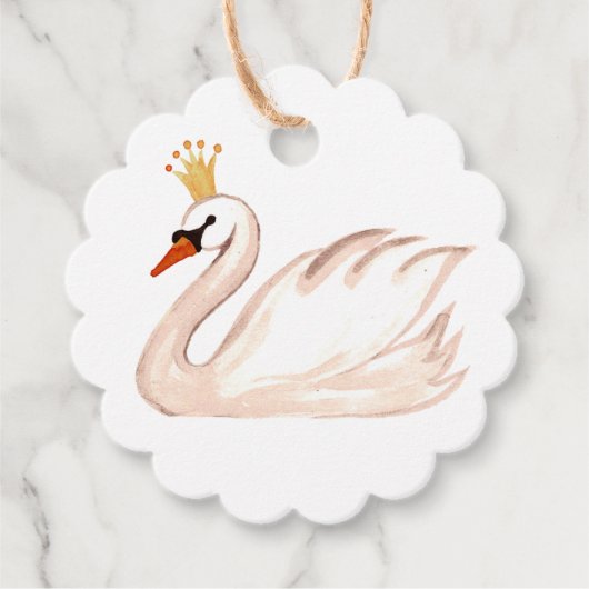 Königsschwan Geschenkanhänger (Vorderseite)