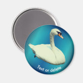 Königsschwan-Wildtier-Tier personalisiert Magnet (Vorderseite/Rückseite)