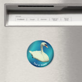 Königsschwan-Wildtier-Tier personalisiert Magnet (In Situ (Geschirrspüler))