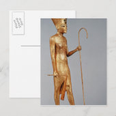 Königsstatuette mit der roten Krone Postkarte (Vorne/Hinten)