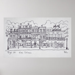 Königsstraße  New Orleans, Louisiana Poster