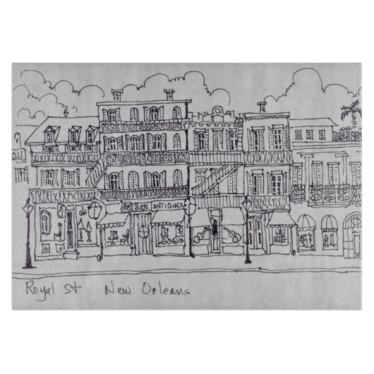 Königsstraße| New Orleans, Louisiana Schneidebrett (Vorderseite)