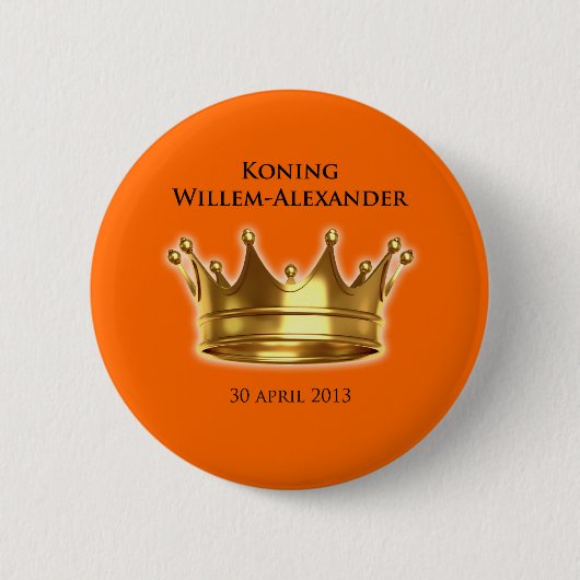 Koning Willem-Alexander Button (Vorderseite)