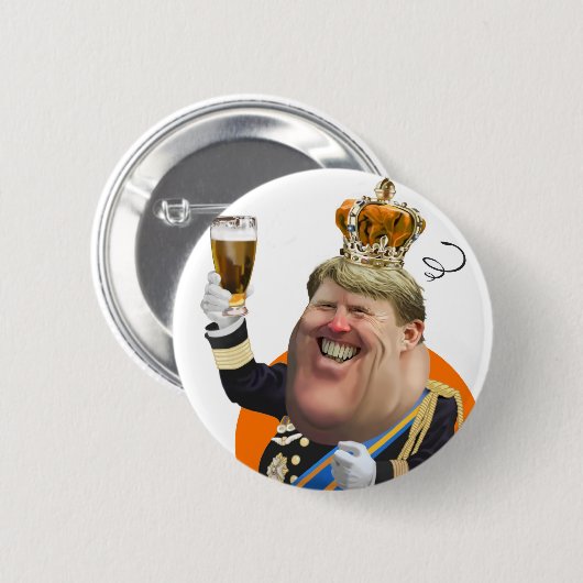 Koningsdag Willem Alexander button (Vorne & Hinten)