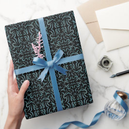 Konisch zulaufende Umrissformen gefüllt mit aquati Geschenkpapier