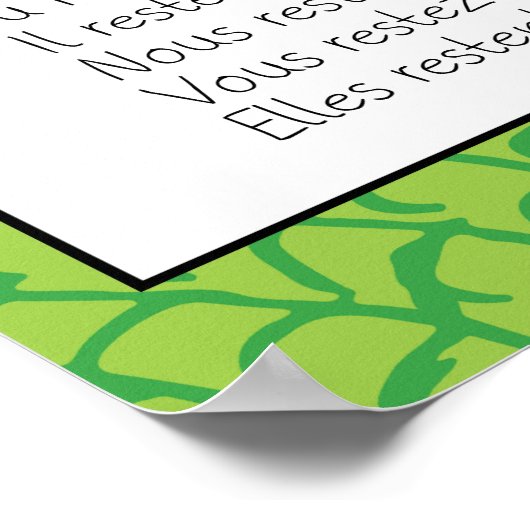 Konjugation von Verben Poster (Ecke)