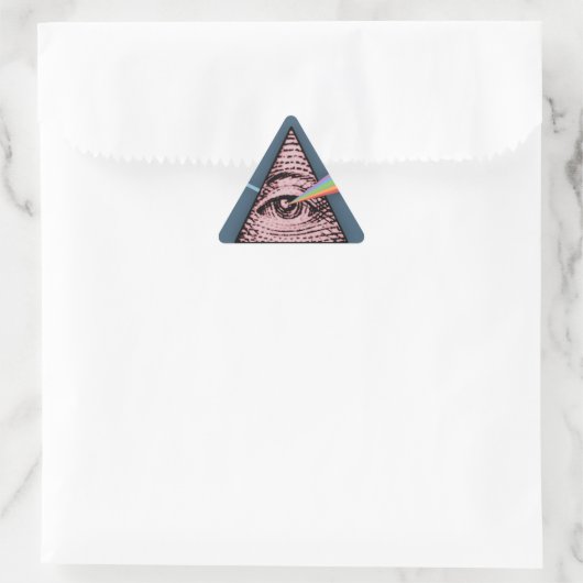 Konjunktivitis Illuminatis Dreieckiger Aufkleber (Tasche)