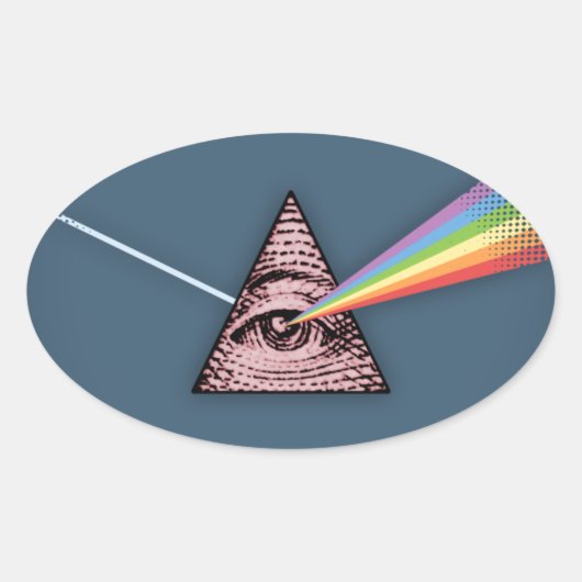 Konjunktivitis Illuminatis Ovaler Aufkleber (Vorderseite)