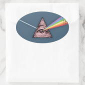 Konjunktivitis Illuminatis Ovaler Aufkleber (Tasche)