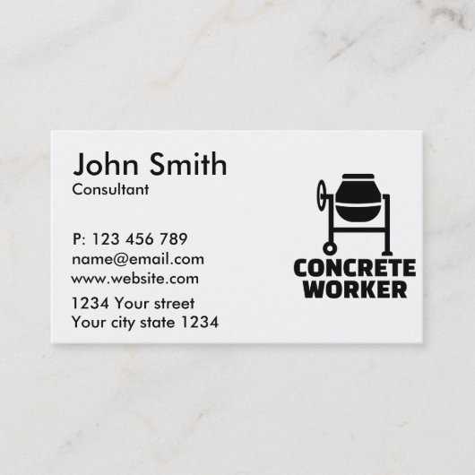 Konkrete Arbeitskraft Visitenkarte (Vorderseite)