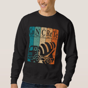 Konkrete Bauarbeiten an regelmäßigen Tischelemente Sweatshirt