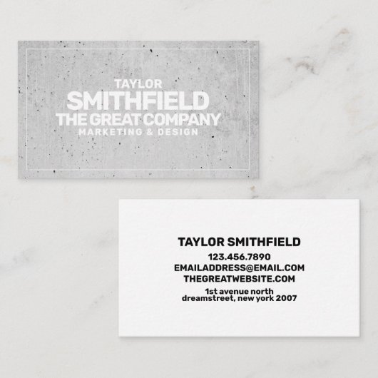 Konkrete Berufliche Visitenkarte (Vorne/Hinten)