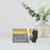 Konkrete Fitness-persönliches Trainer-Foto Visitenkarte (Stehend Vorderseite)