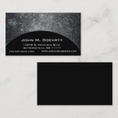 Konkrete Mond-Beschaffenheit auf schwarzer Visitenkarte (Vorne/Hinten)